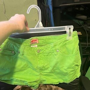 No boundaries Women's Neon Green Shorts
